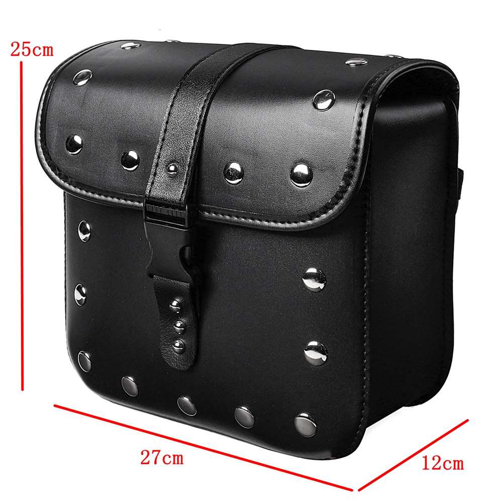 Pair-Black-PU-Leather-Motorcycle-Modified-Tool-Bag-Luggage-Saddlebags-For-Harley-1324673