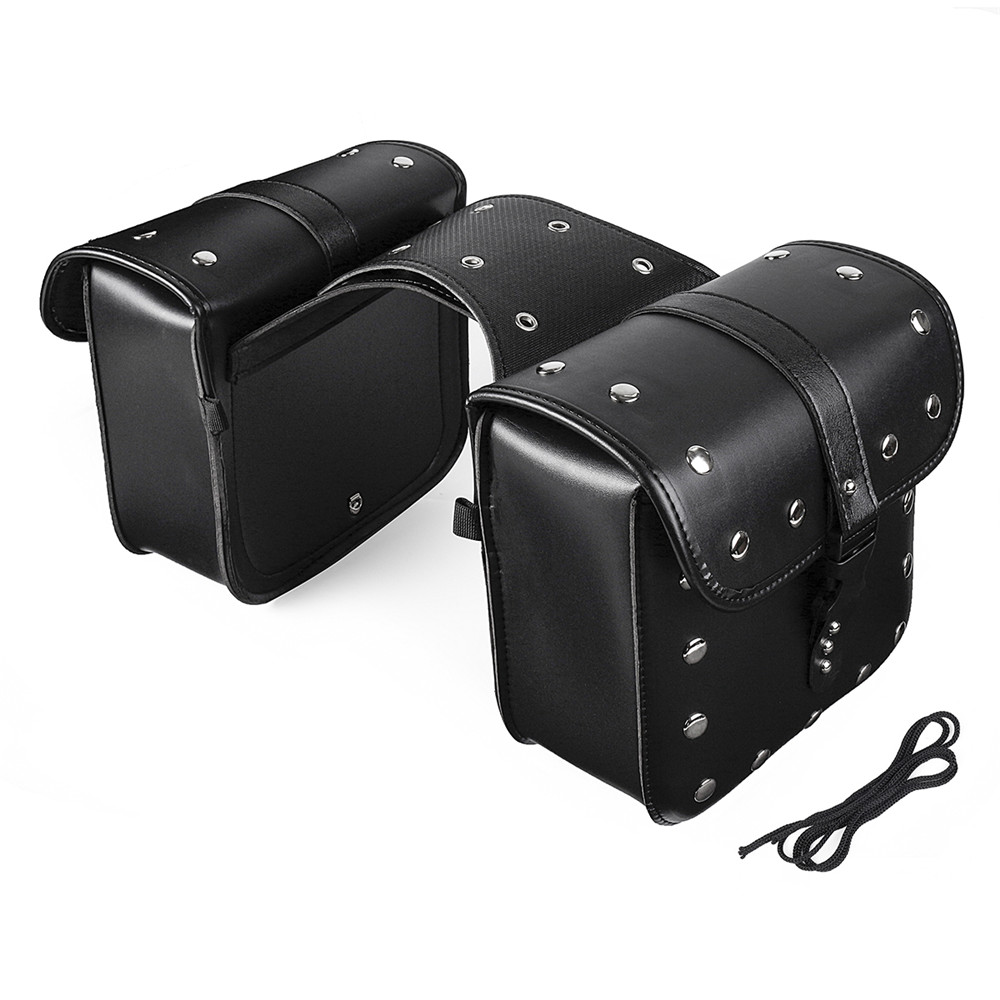 Pair-Black-PU-Leather-Motorcycle-Modified-Tool-Bag-Luggage-Saddlebags-For-Harley-1324673