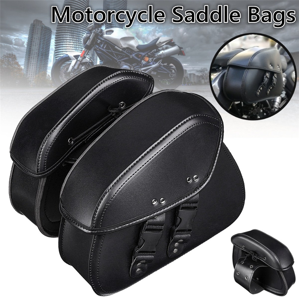 Pair-Black-PU-Leather-Motorcycle-Universal-Saddlebags-Rider-Motorbike-Panniers-Luggage-1319908
