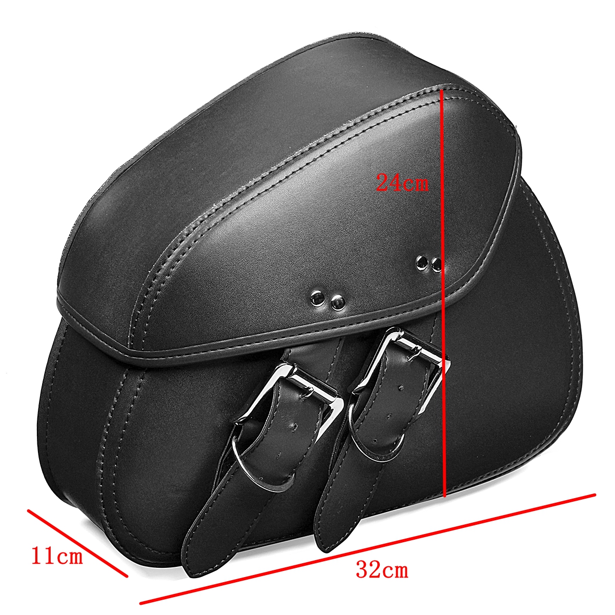 Pair-BlackBrown-PU-Leather-Motorcycle-Tool-Luggage-Bag-Saddlebags-For-Harley-1322190