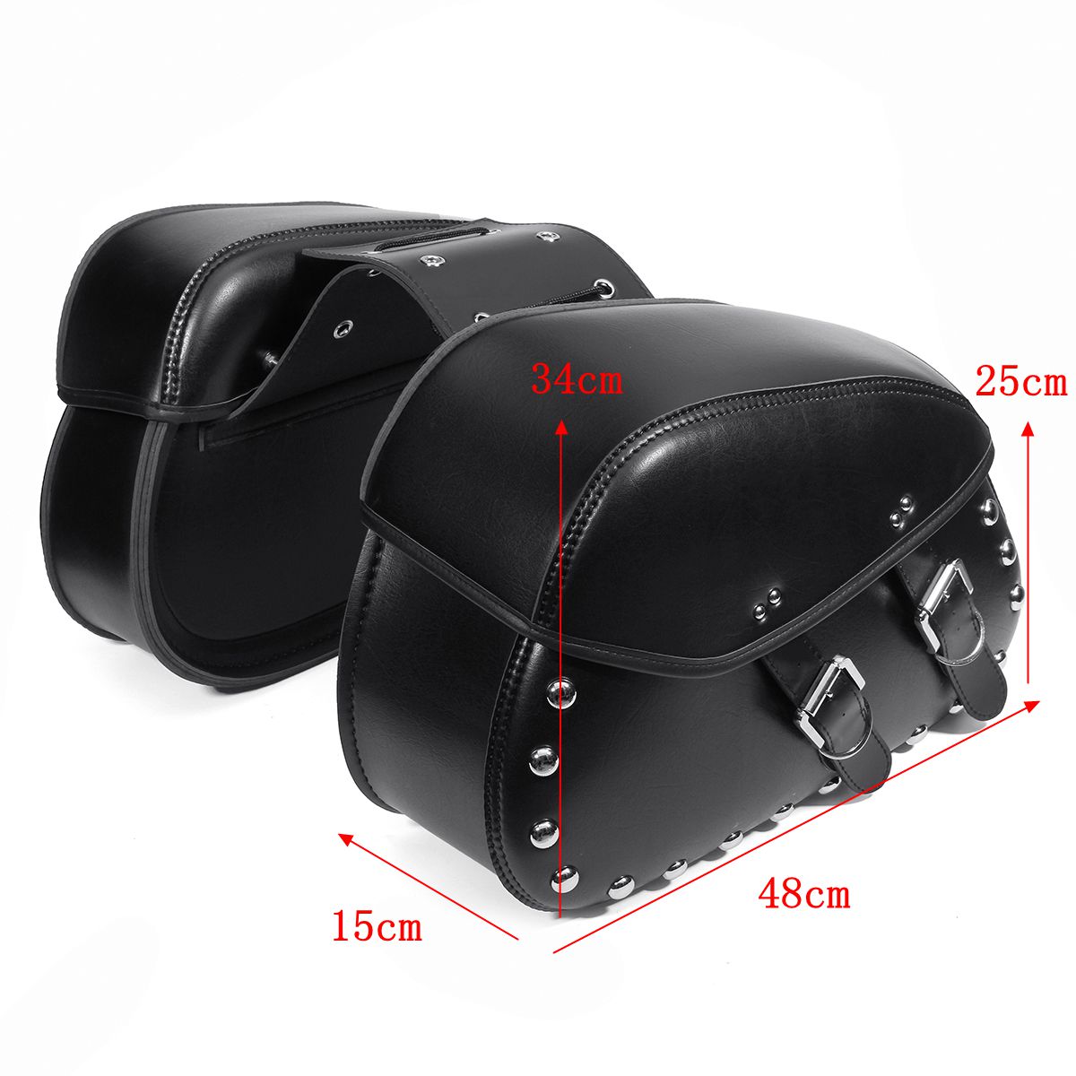 Pair-Motorcycle-PU-Leather-Side-Saddlebags-Luggage-Saddle-Bag-Black-For-Harley-1315886