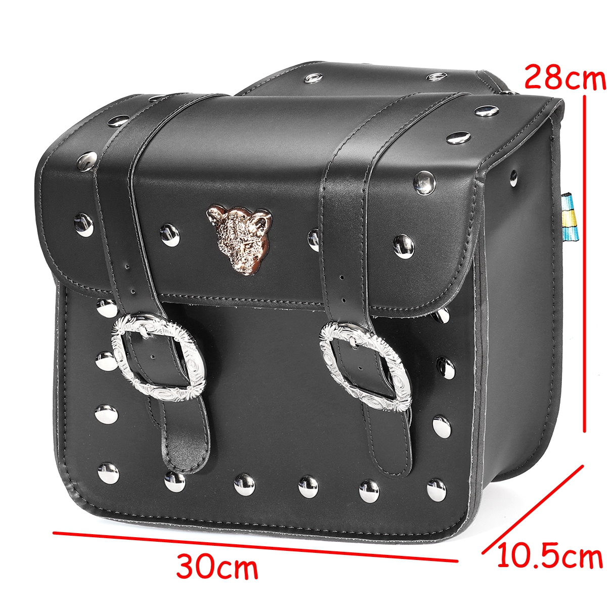 Pair-PU-Leather-Motorcycle-Side-Tool-Bag-Luggage-Saddlebags-Universal-1551770