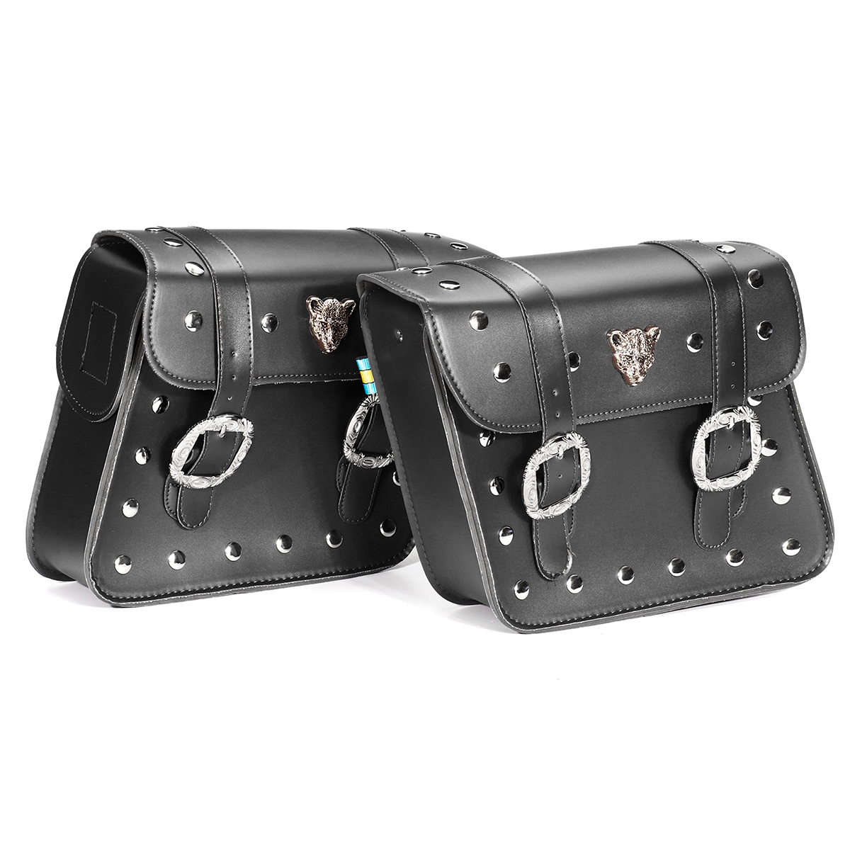 Pair-PU-Leather-Motorcycle-Side-Tool-Bag-Luggage-Saddlebags-Universal-1551770