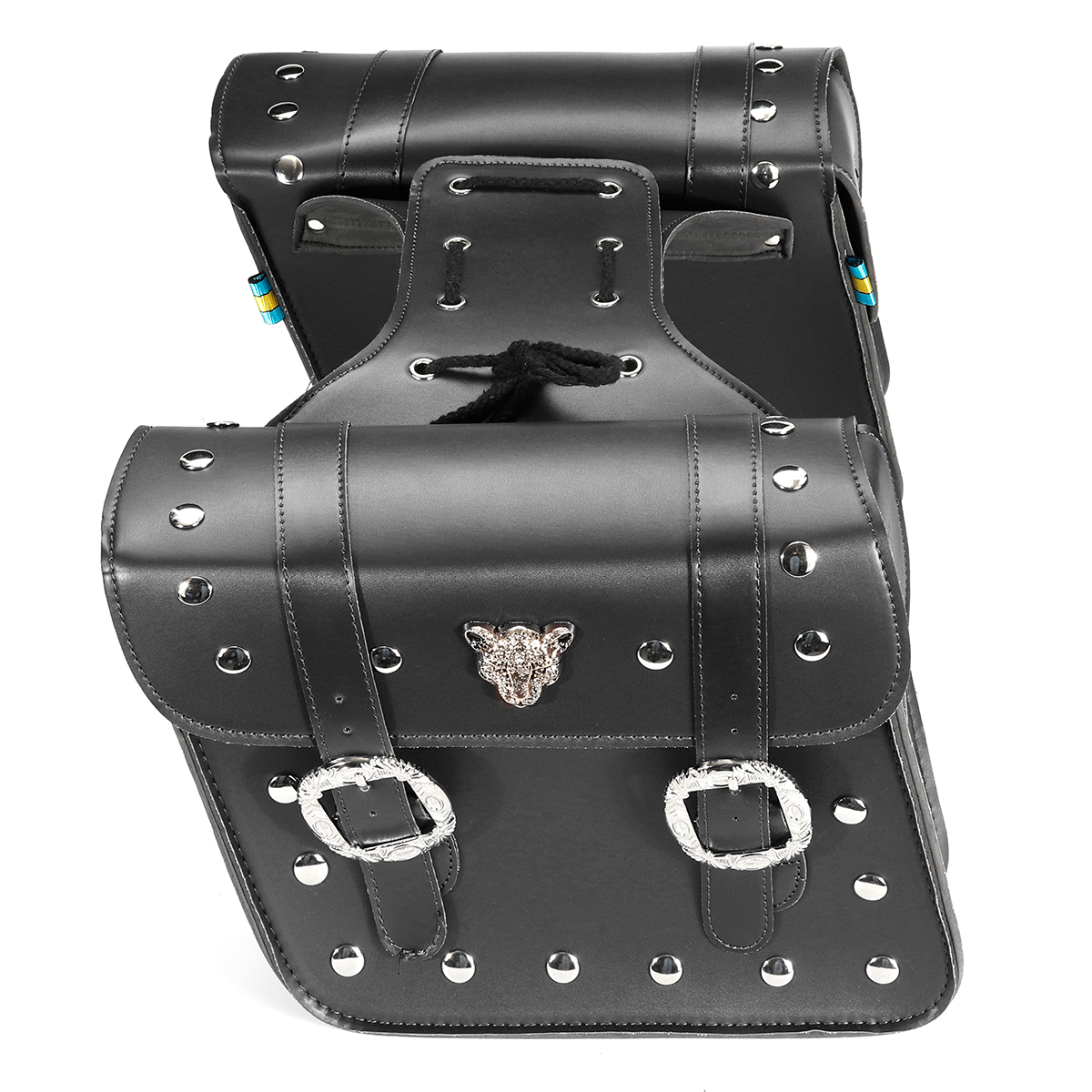 Pair-PU-Leather-Motorcycle-Side-Tool-Bag-Luggage-Saddlebags-Universal-1551770