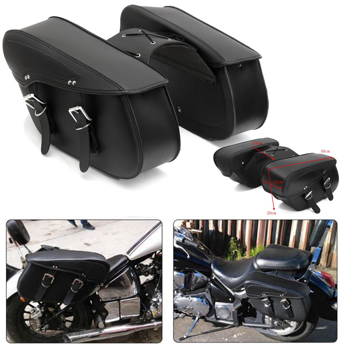 Pair-PU-Motorcycle-Universal-Saddle-Bags-Cross-Rider-Panniers-Tool-Luggage-1262383
