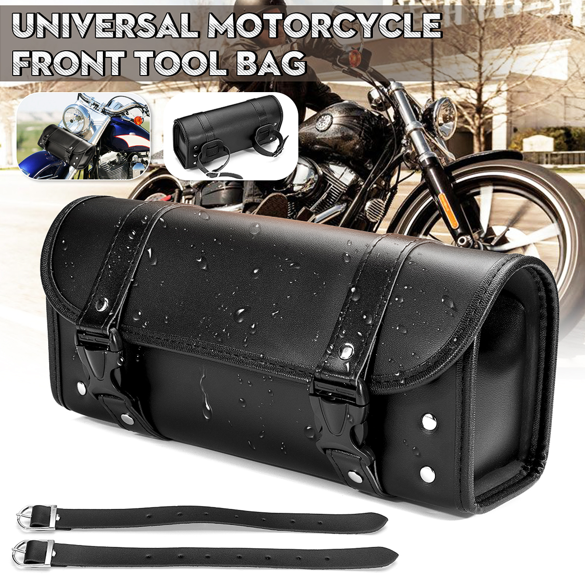 Universal-Motorcycle-Front-PU-Leather-Fork-Tool-Bag-Saddlebags-Pouch-Luggage-1646532