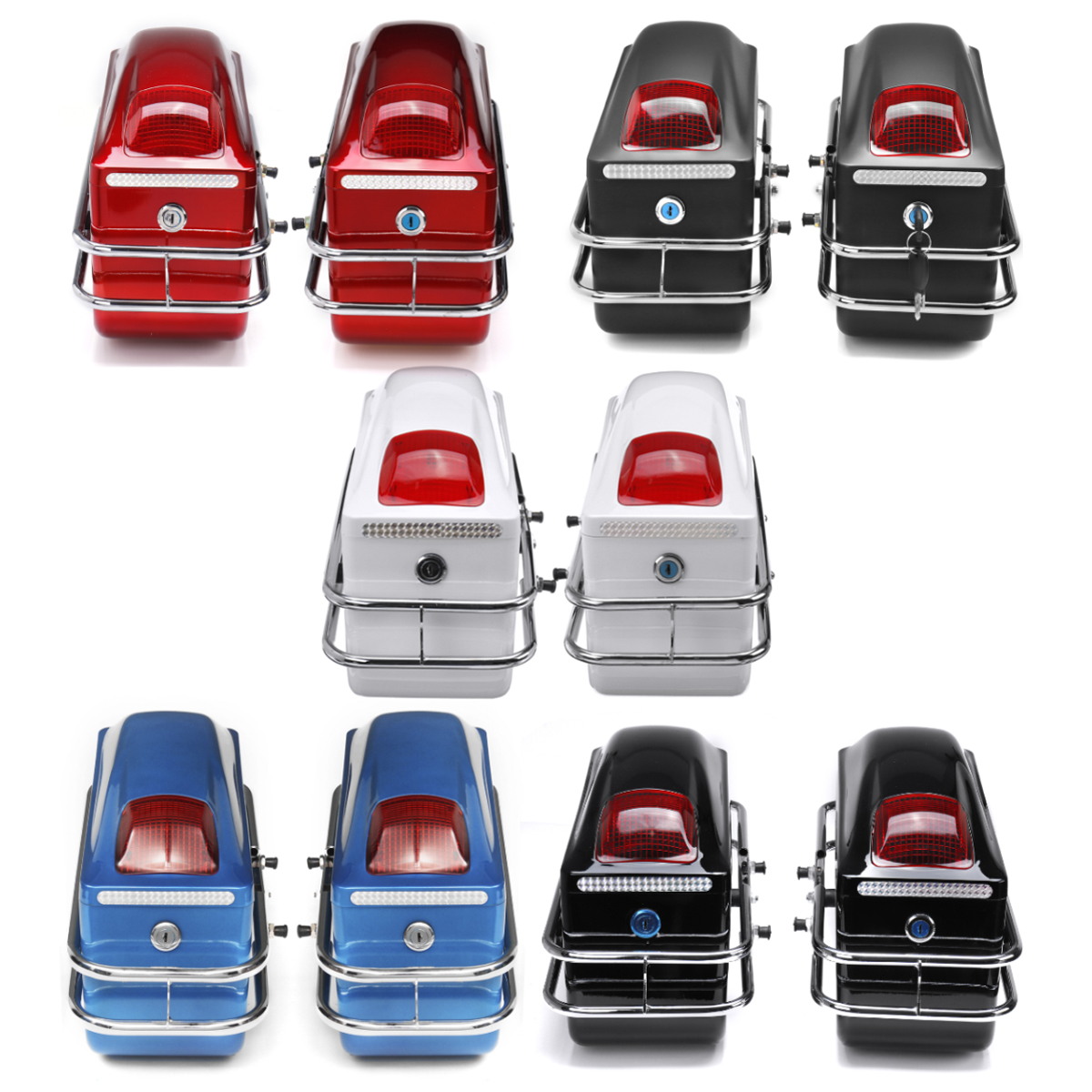 Universal-Motorcycle-Tail-Bags-Luggage-Tank-Tool-Bag-Hard-Case-Saddle-Bags-For-KawasakiHondaYamahaSu-1312967