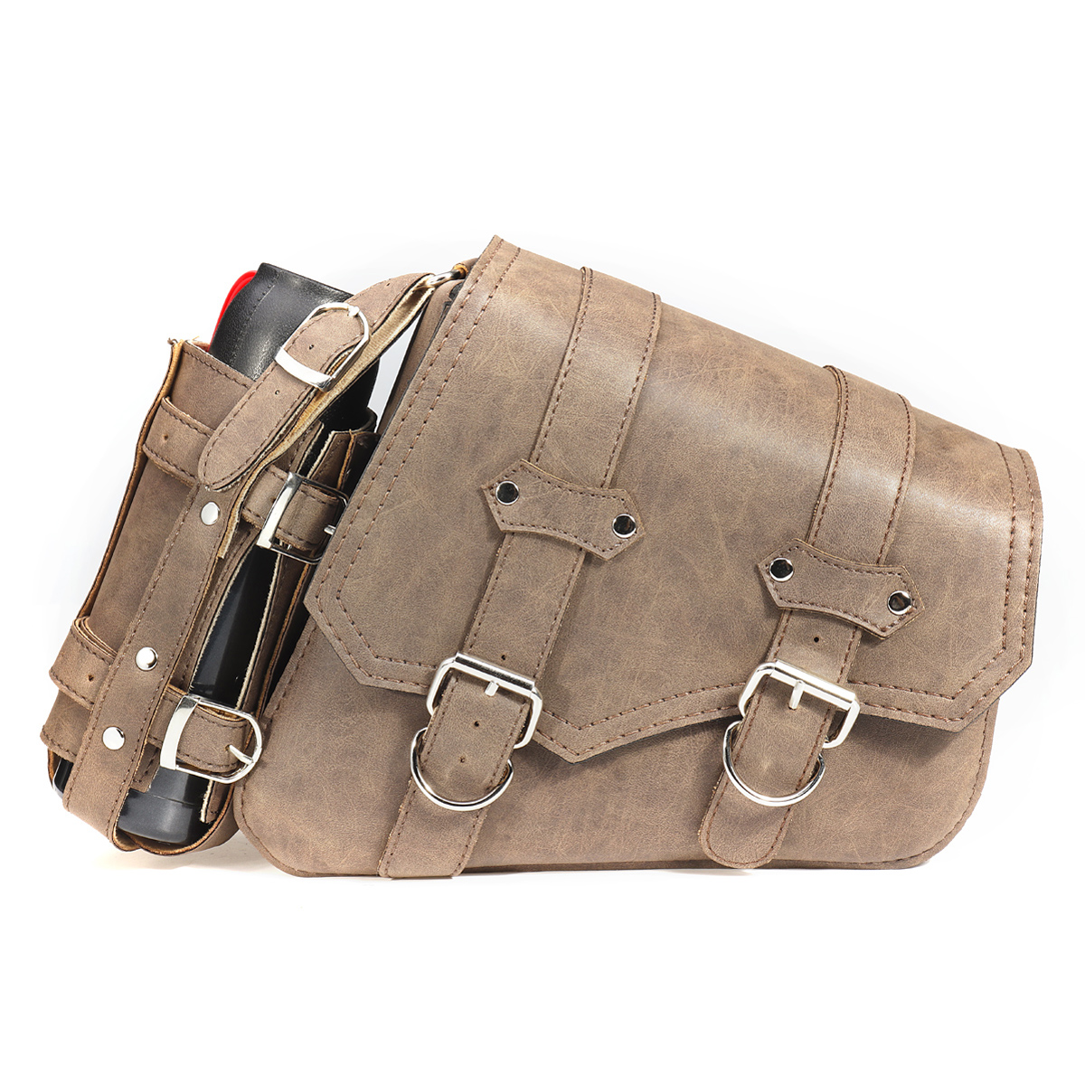 Vintage-Brown-PU-Leather-Left-Right-Side-Pannier-Saddlebags-W-Bottle-Holder-For-Harley-Davidson-1531954