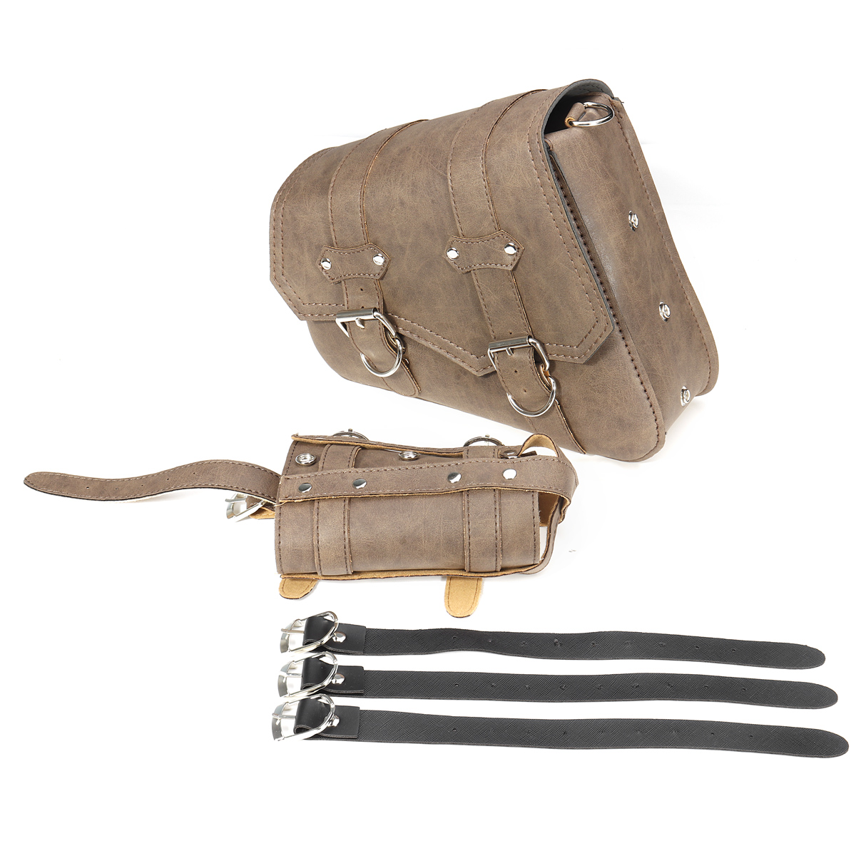 Vintage-Brown-PU-Leather-Left-Right-Side-Pannier-Saddlebags-W-Bottle-Holder-For-Harley-Davidson-1531954