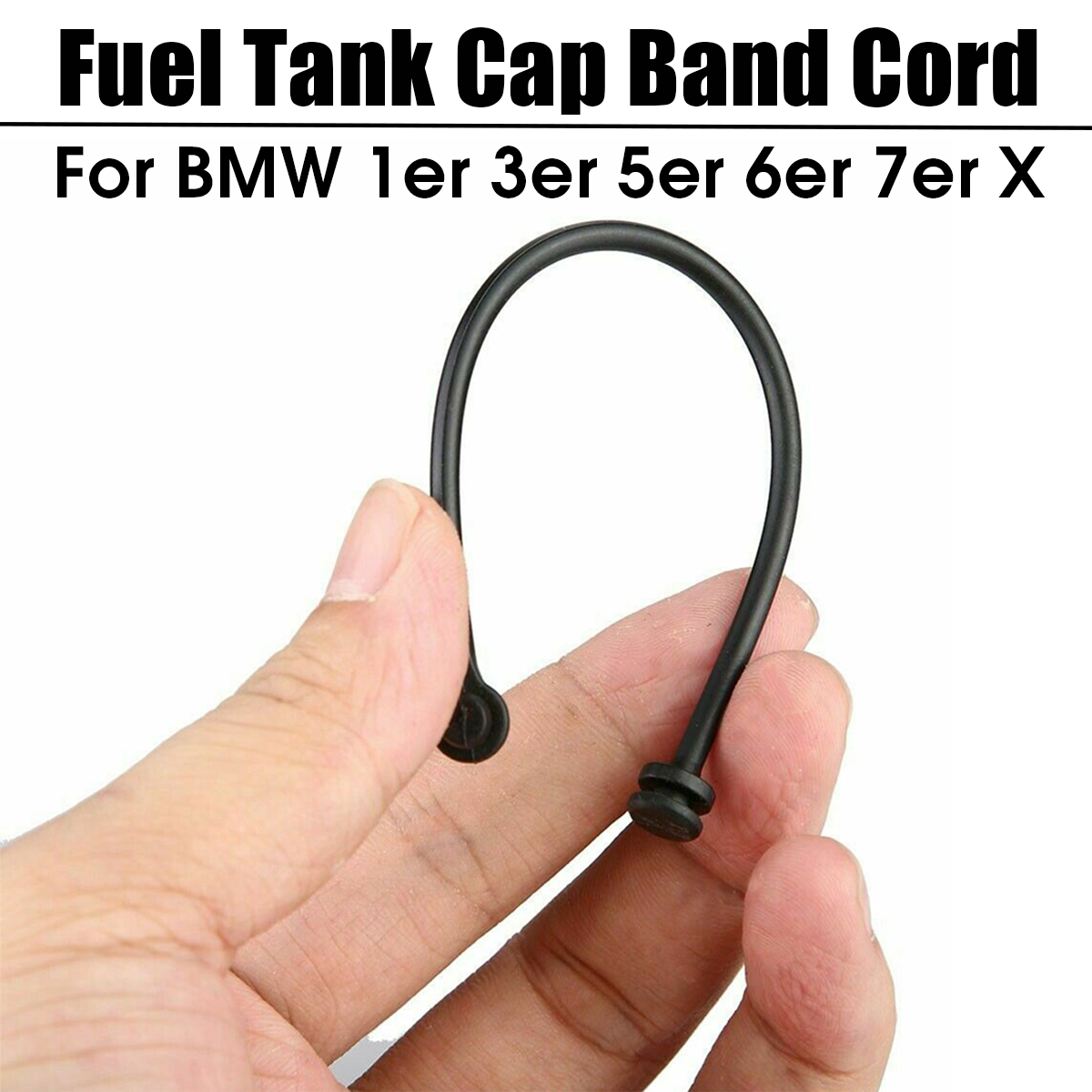 Black-Fuel-Tank-Cap-Band-Cord-For-BMW-1-3-5-6-7-Series-E46-E81-E82-E90-E91-E92-1724718