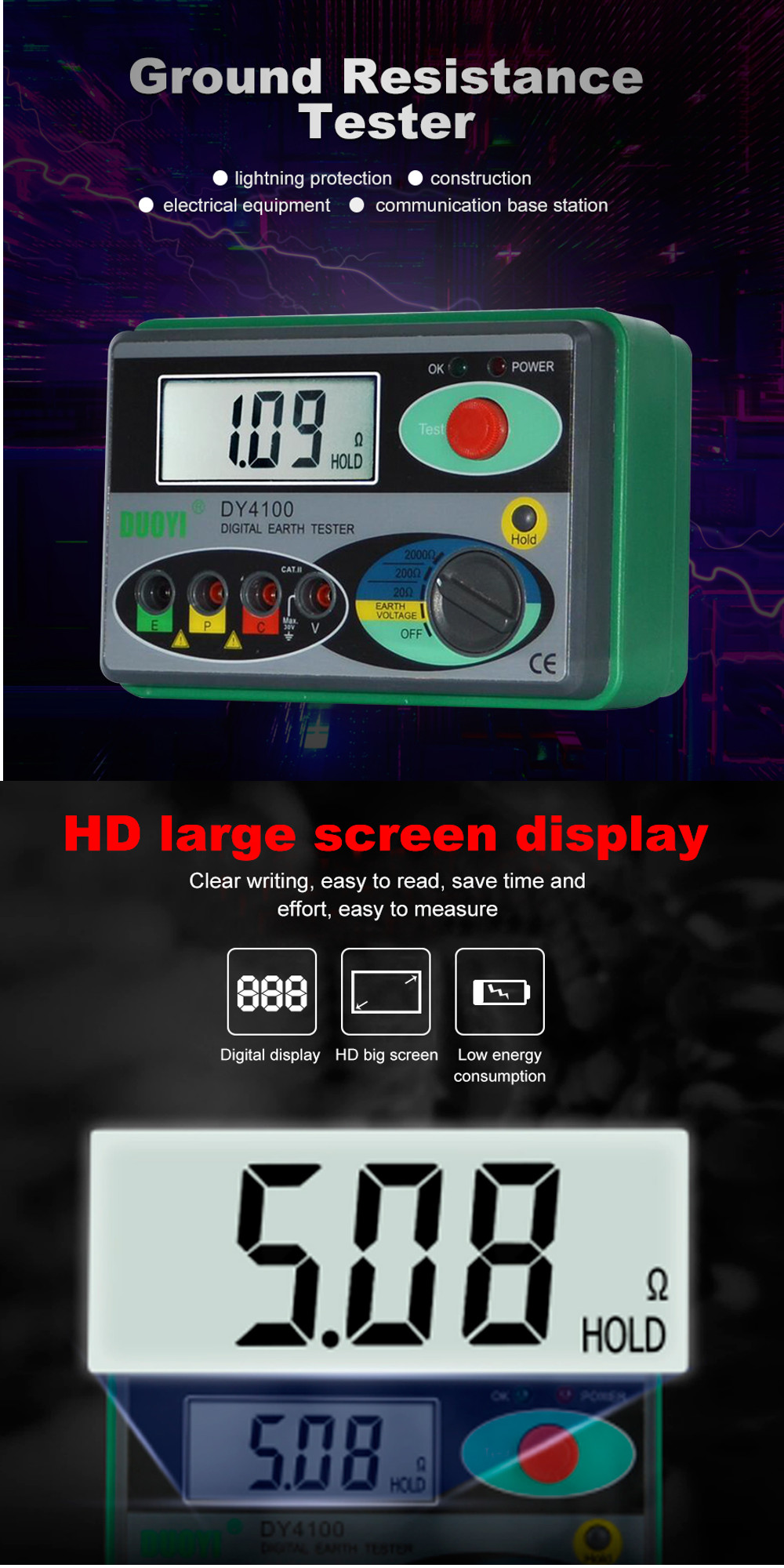 DY4100-Ground-Insulation-Resistance-Tester-Digital-Rocker-Lightning-Protection-Ground-HD-Digital-Dis-1623540