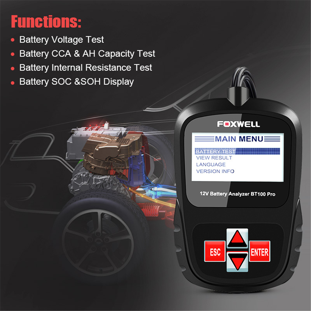 FOXWELL-BT100-PRO-Car-Battery-Tester-6V-12V-For-Flooded-AGM-GEL-100-To-1100CCA-200AH-Battery-Health--1355993