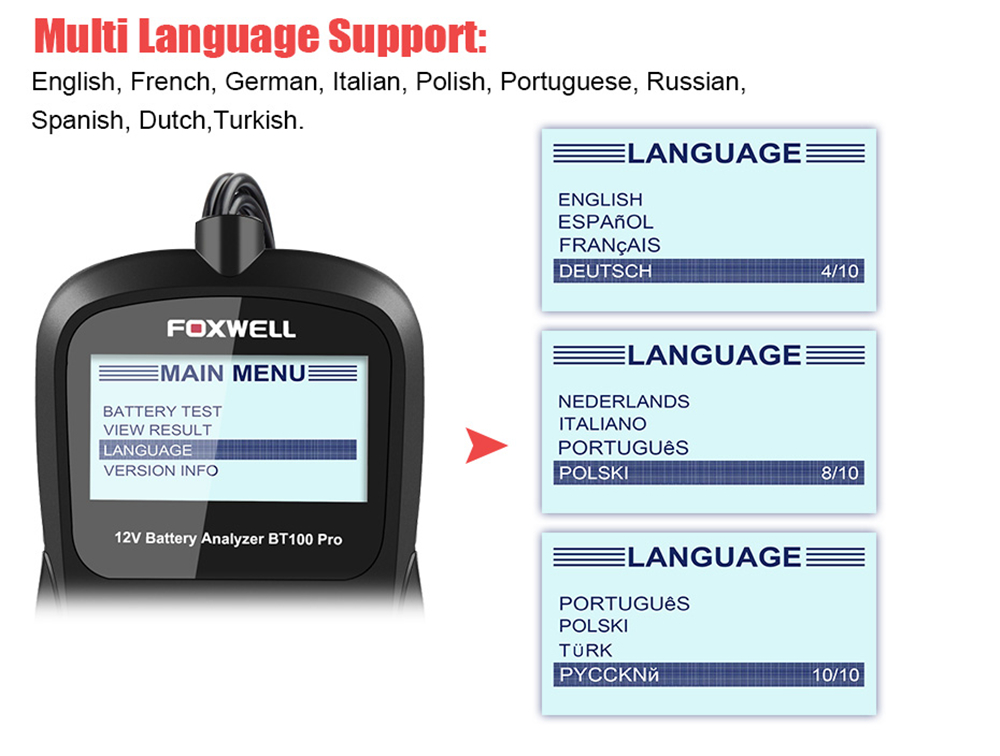 FOXWELL-BT100-PRO-Car-Battery-Tester-6V-12V-For-Flooded-AGM-GEL-100-To-1100CCA-200AH-Battery-Health--1355993