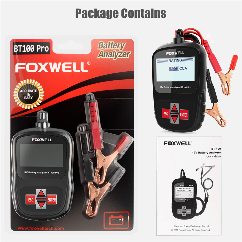 FOXWELL-BT100-PRO-Car-Battery-Tester-6V-12V-For-Flooded-AGM-GEL-100-To-1100CCA-200AH-Battery-Health--1355993