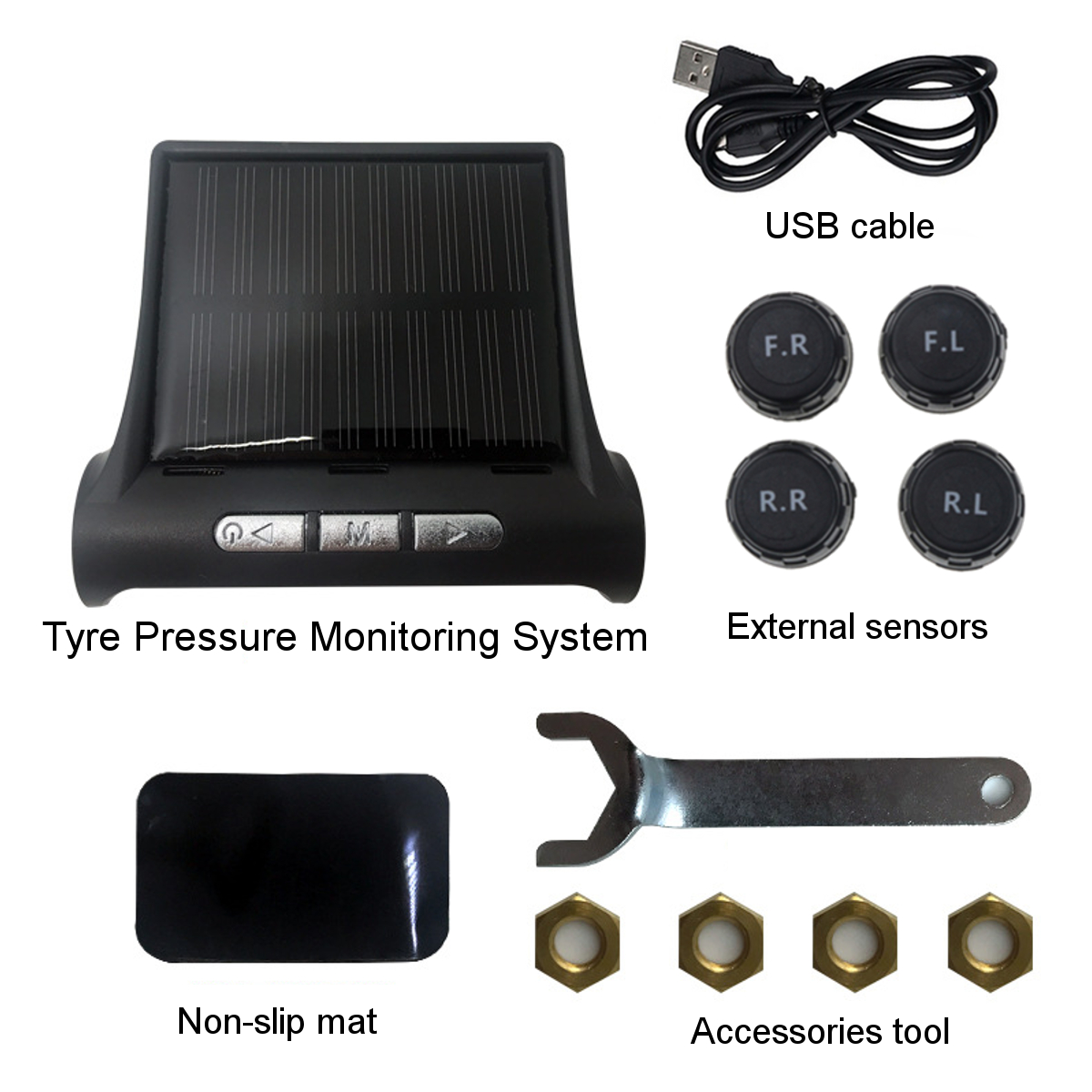 Solar-Car-Wireless-USB-Charging-Tire-Pressure-Monitoring-Temp-Alarm-System-1790840