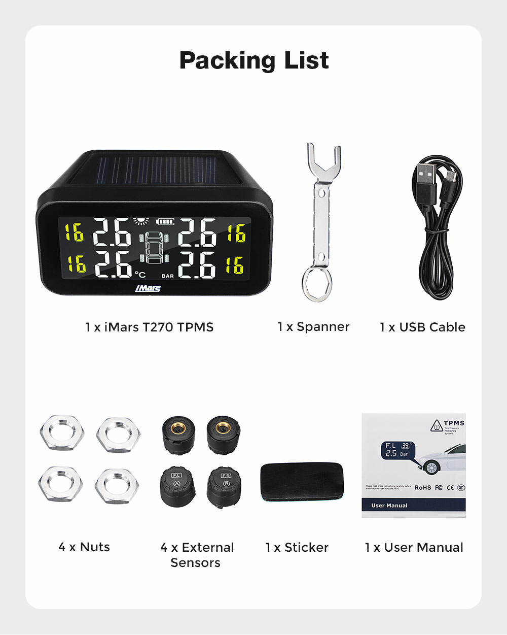 iMars-T270-TPMS-Solar-Power-Tire-Pressure-Monitor-System-Large-Screen-LCD-Display-Tester-Wireless-wi-1821920