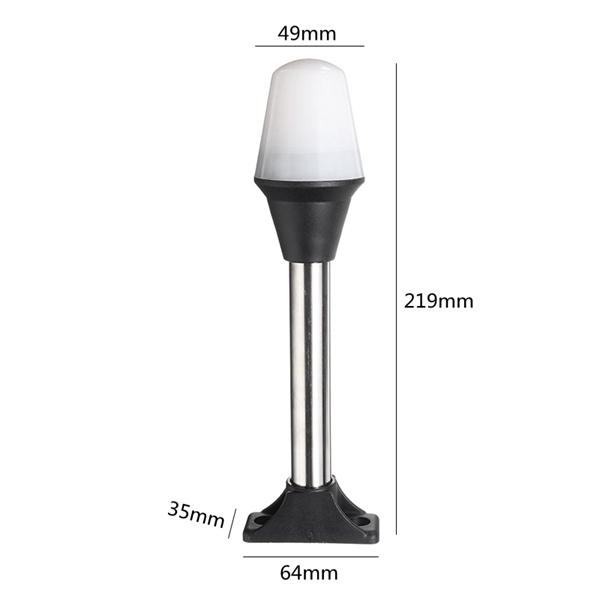 12V-5W-Warm-White-Cover-Shoreline-Marine-Fold-Down-Stern-Anchor-Light-Pontoon-Boat-Signal-Light-1118910