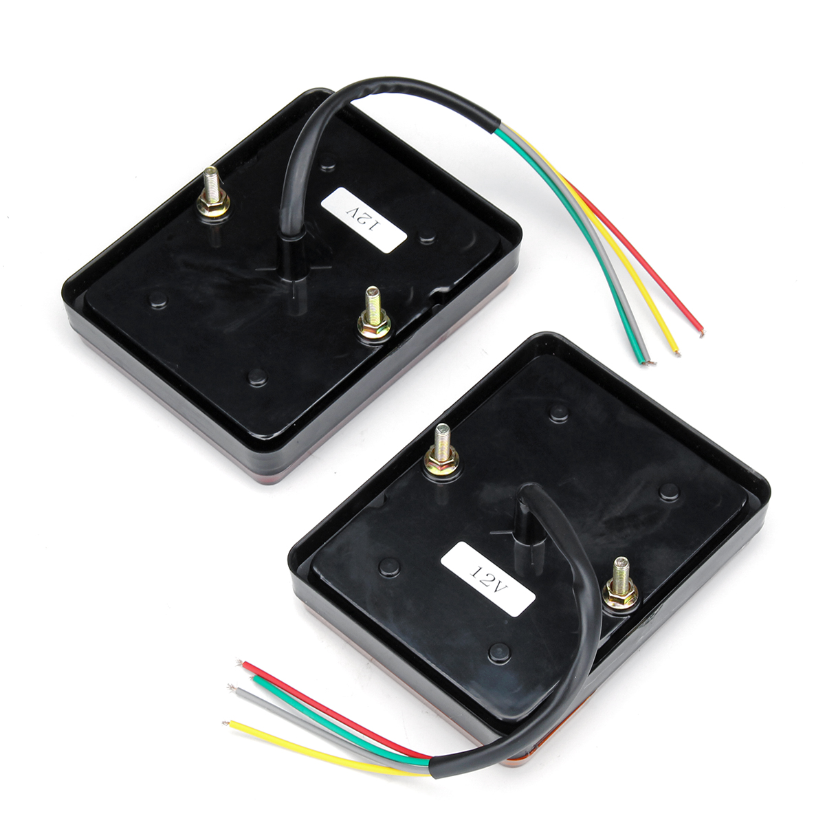 12V-8-LED-Car-Truck-LED-Rear-Tail-Brake-Lights-Warning-Turn-Signal-Lamp-RedYellow-2PCS-for-Lorry-Tra-956751
