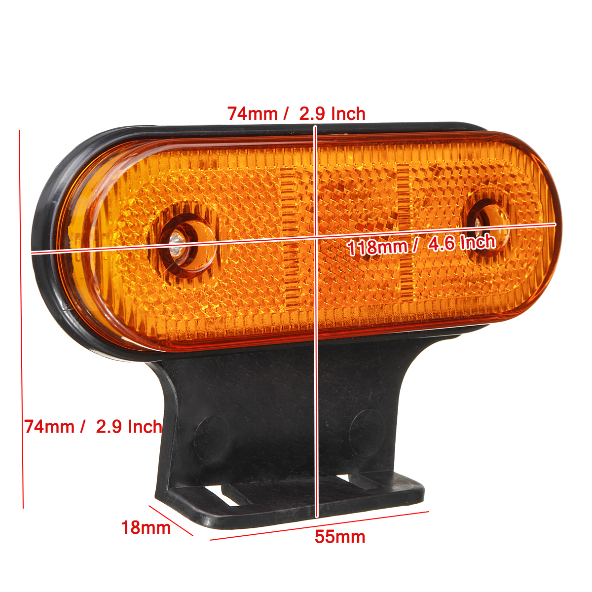 12V24V-20-LED-Side-Marker-Lights-Reflector-Lamp-Amber-With-Bracket-For-Truck-Trailer-1617515