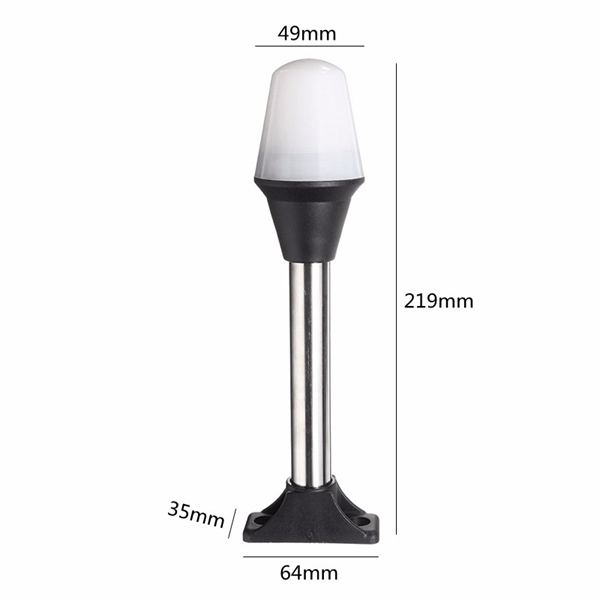 BA15D-12V-5W-Cool-White-Boat-LED-Signal-Light-Shoreline-Marine-Fold-Down-Stern-Anchor-Light-1118904