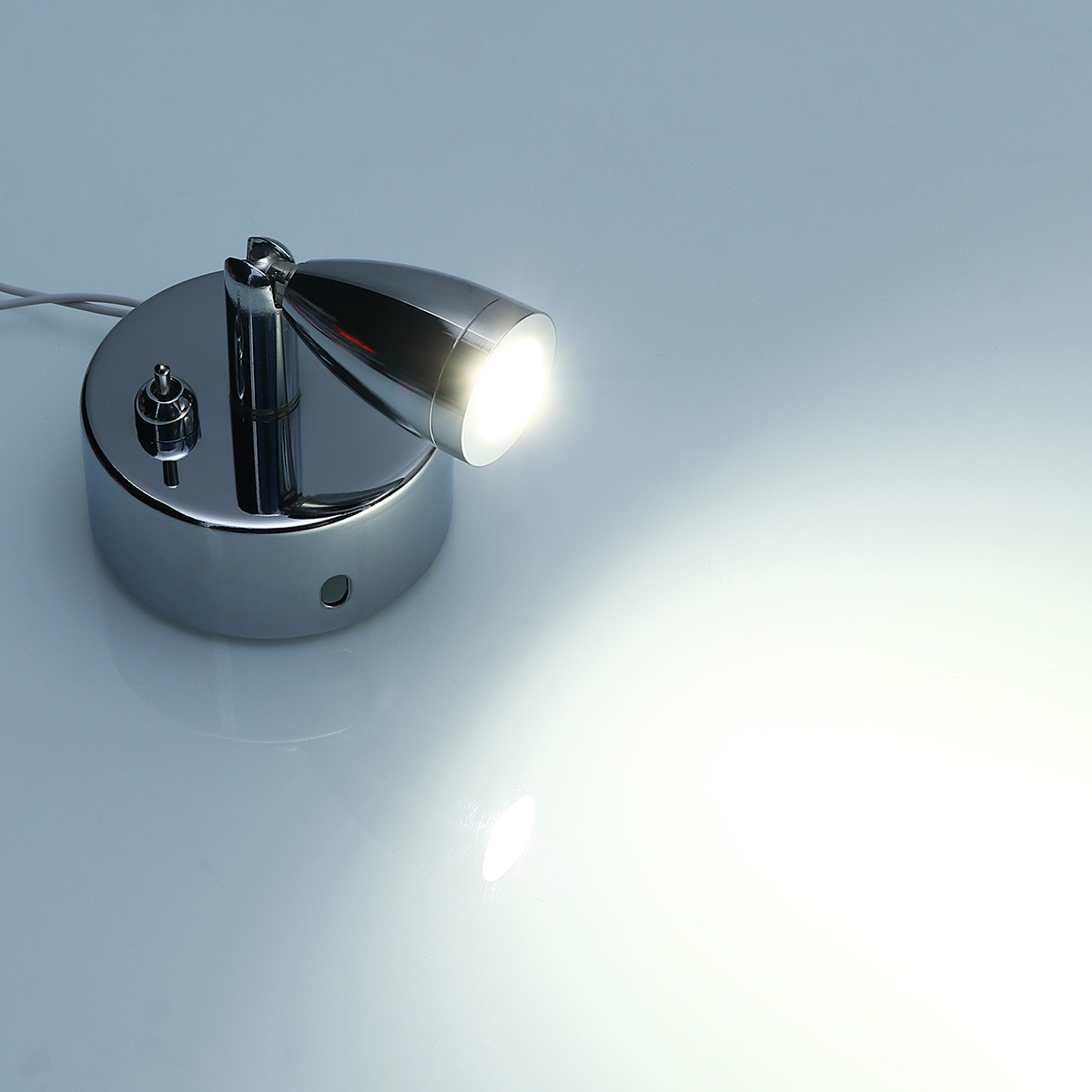 Chrome-LED-Spot-Reading-Lights-with-Toggle-Switch-12-24V-1W-for-for-CaravanRV-Camper-Van-Boat-1468905