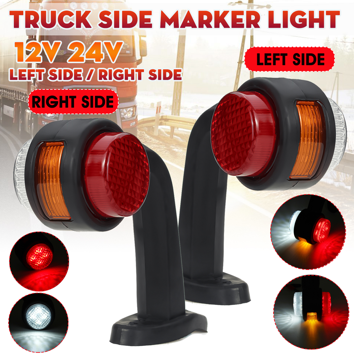 Left--Right-Side-12V-24V-Side-Marker-Light-Indicator-Rubber-LED-Lamp-Trailer-1781242