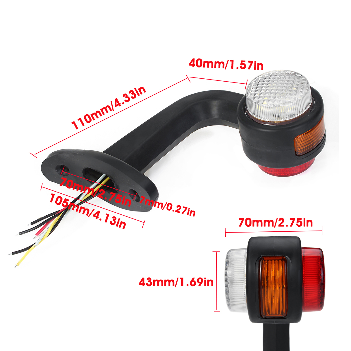 Left--Right-Side-12V-24V-Side-Marker-Light-Indicator-Rubber-LED-Lamp-Trailer-1781242