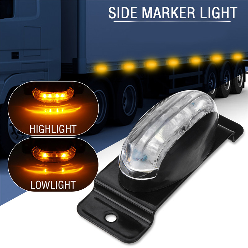 Yellow-24V-LED-Side-Marker-Lights-License-Plate-Lamp-Piranha-Style-with-stand-for-Truck-Trailer-1520445