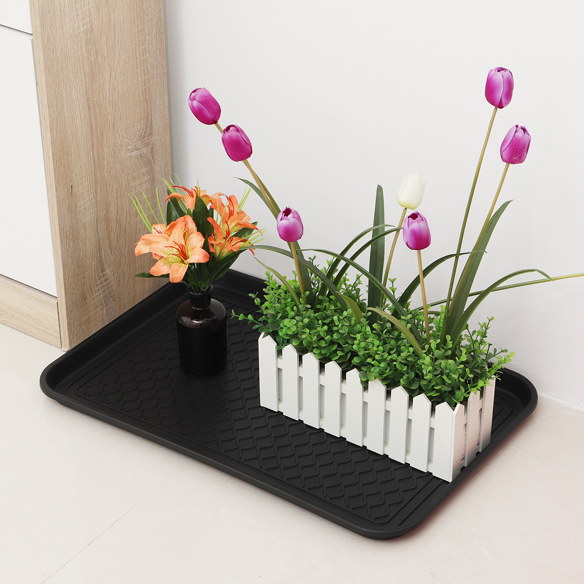 Multi-Purpose-Boot-Tray-Shoe-Rack-Mat-Pet-Cat-Dog-Food-Storage-Door-Garden-Home-1785551