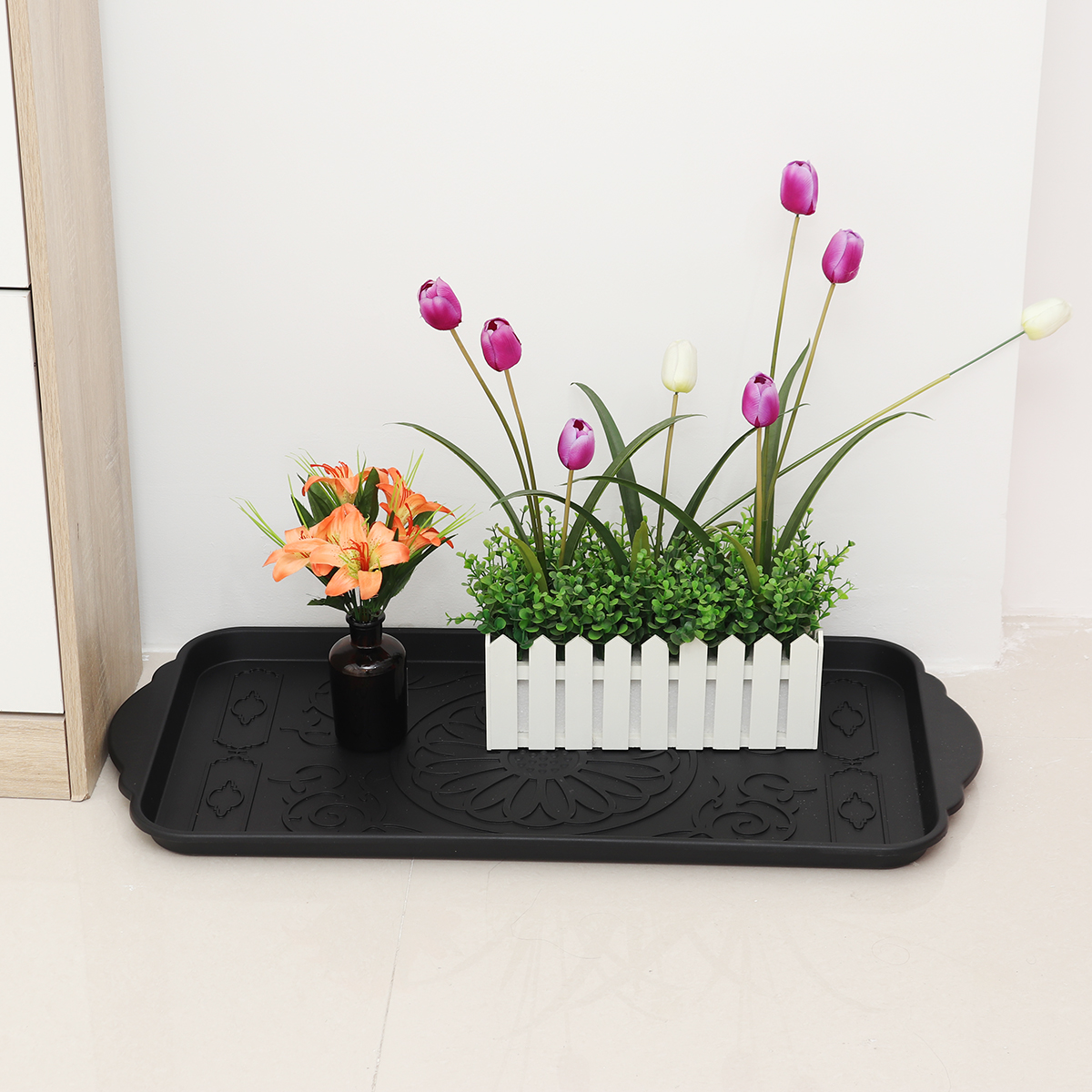 Multi-Purpose-Boot-Tray-Shoe-Rack-Mat-Pet-Cat-Dog-Food-Storage-Door-Garden-Home-1785551