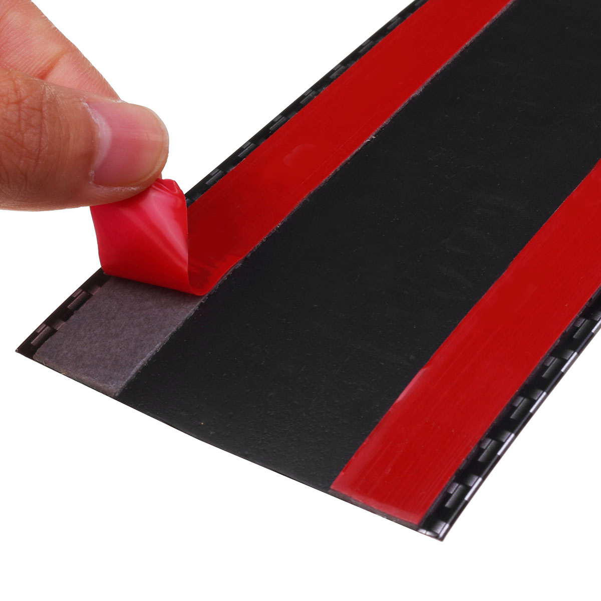 1M--25M-Car-Carbon-Fiber-Door-Sill-Protector-Rubber-Edge-Guard-Strip-Universal-1610605