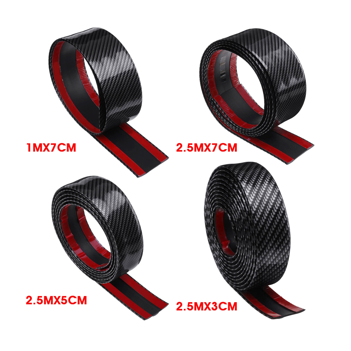 1M--25M-Car-Carbon-Fiber-Door-Sill-Protector-Rubber-Edge-Guard-Strip-Universal-1610605