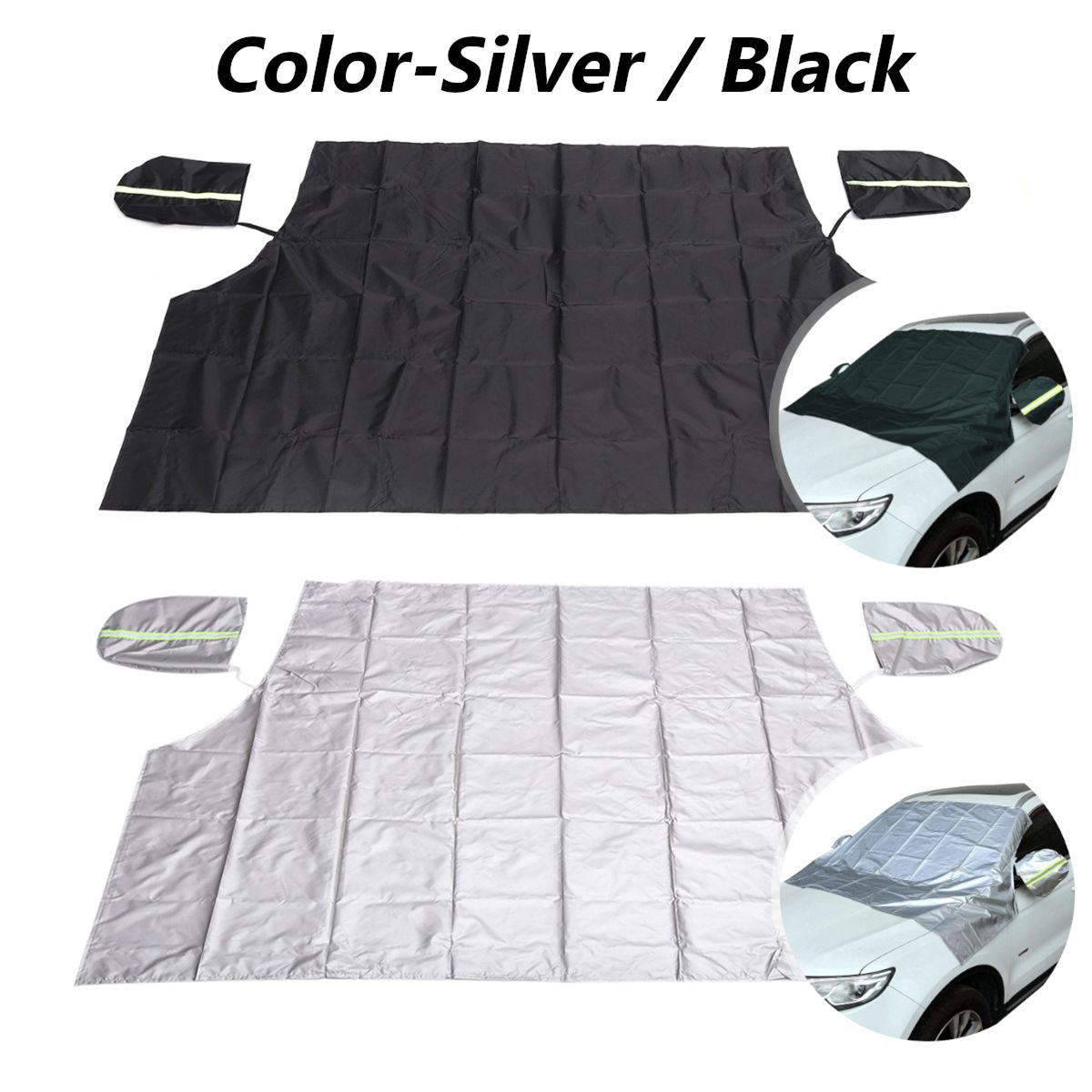 210x1235x146cm-Magnetic-Car-Windshield-Snow-Cover-Sun-Dust-Ice-Frost-Protector-Shield-Green-1415383