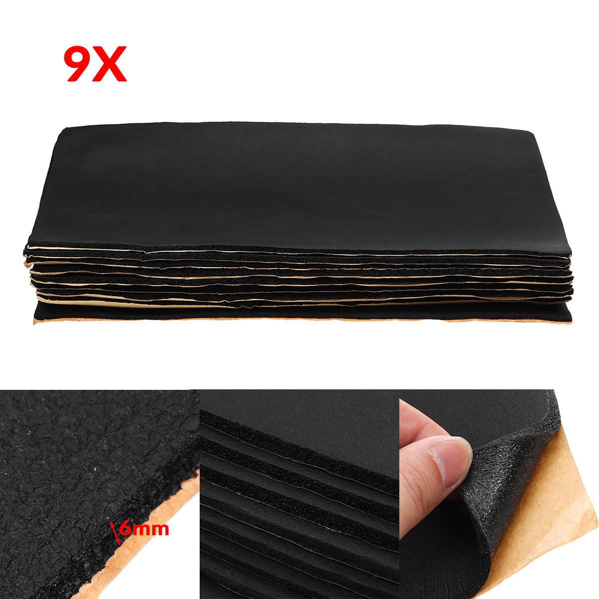 30cm50cm6mm-9pcs-Car-Insulation-Mat-Van-Sound-Proofing-Deadening-Foam-Protector-1585360