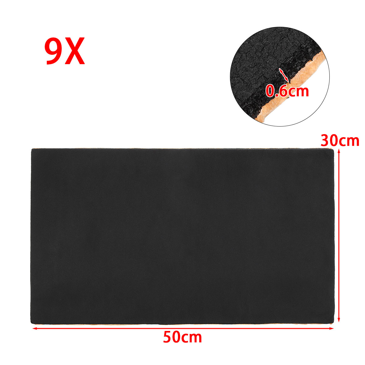 30cm50cm6mm-9pcs-Car-Insulation-Mat-Van-Sound-Proofing-Deadening-Foam-Protector-1585360