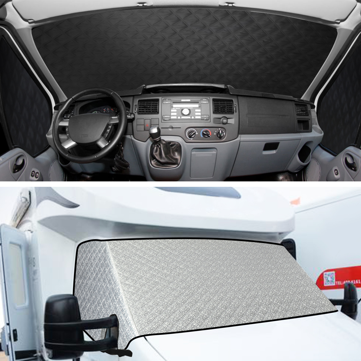 ELUTO-Car-Windshield-Cover-Front-Window-Sun-Snow-Motorhome-Windproof-For-1997-2019-RV-1708857