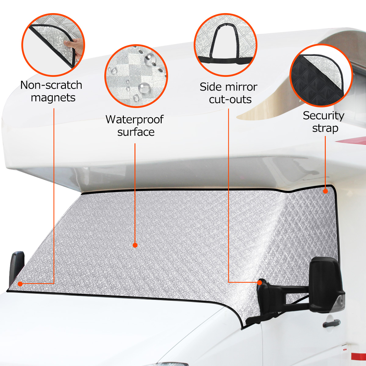 ELUTO-Car-Windshield-Cover-Front-Window-Sun-Snow-Motorhome-Windproof-For-1997-2019-RV-1708857