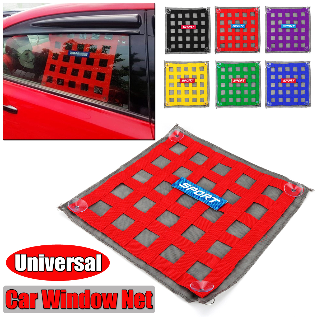 Universal-Car-Racing-Window-Sunshade-Curtain-Net-Safety-Equipment-Off-Road-Nylon-Webbing-DY-New-1612182