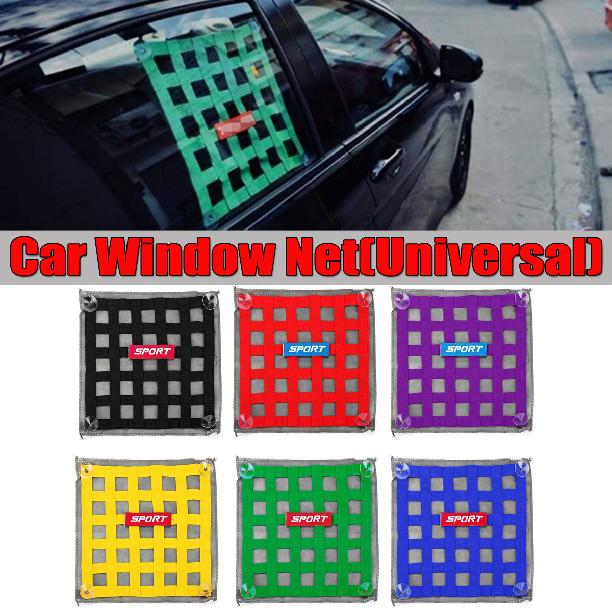 Universal-Car-Racing-Window-Sunshade-Curtain-Net-Safety-Equipment-Off-Road-Nylon-Webbing-DY-New-1612182