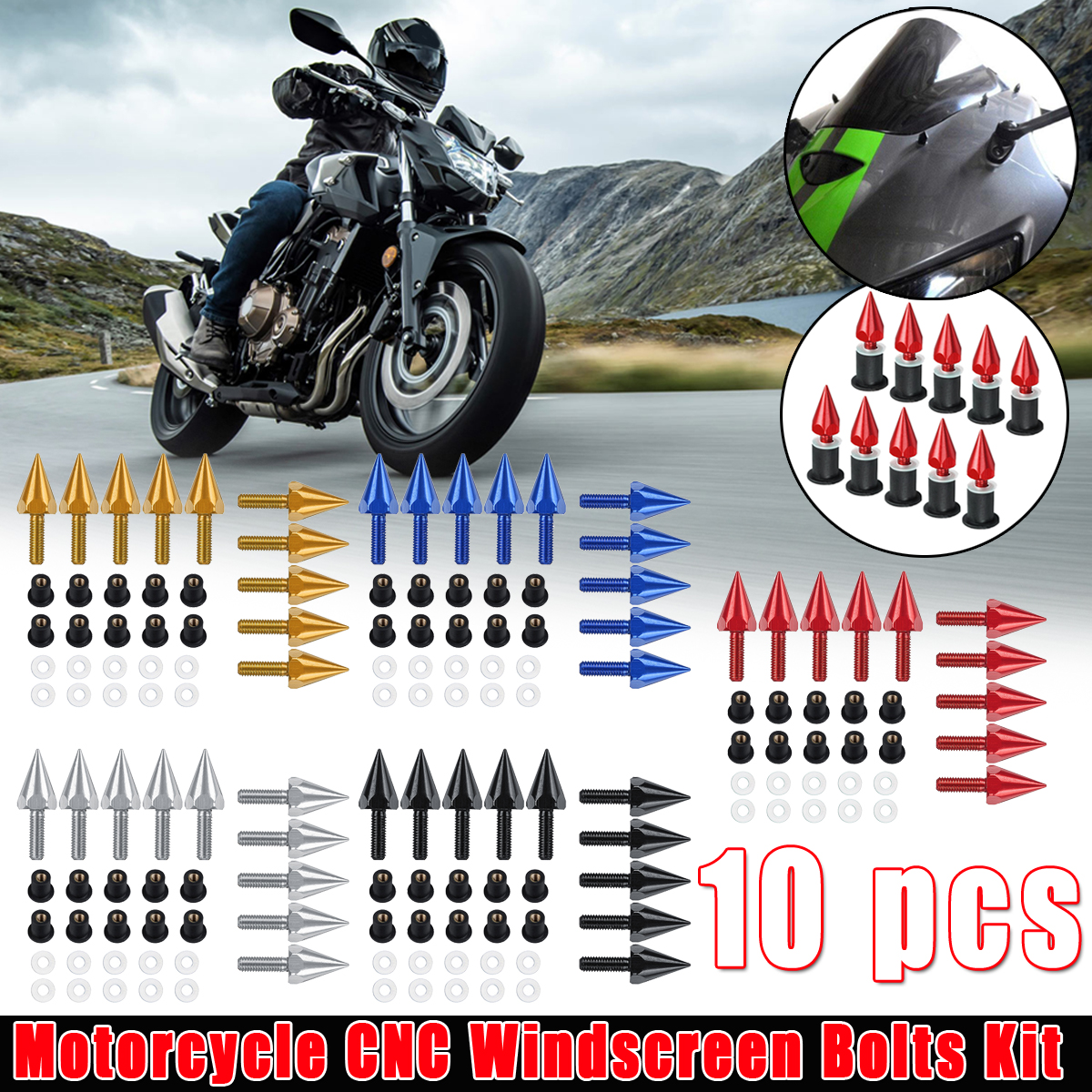 10pcs-Motorcycle-Metal-Windscreen-Windshield-Bolts-Kit-Screw-Mounting-Nuts-1655346