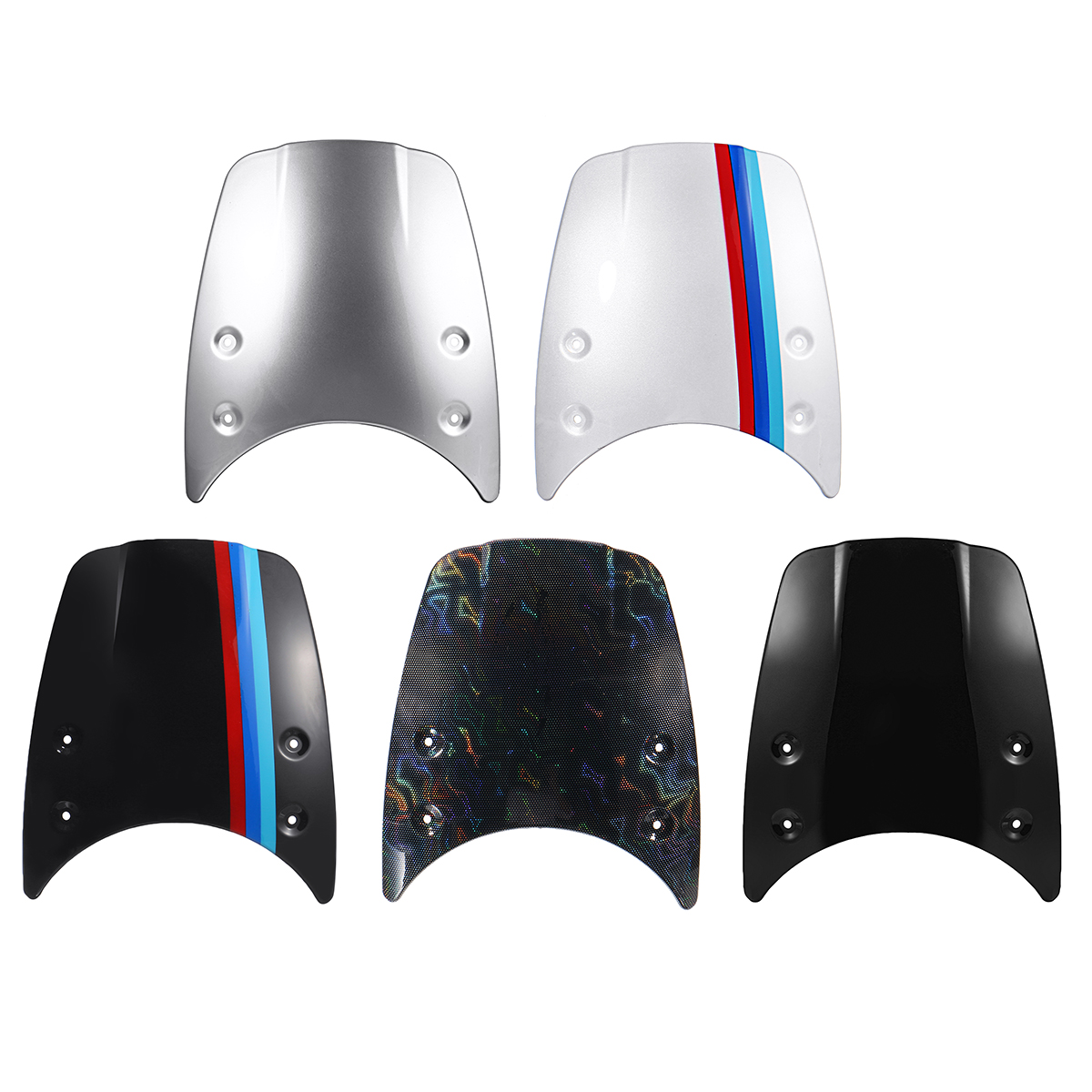 5-7-Inch-Universal-Fitting-For-Round-Headlights-Motorcycle-Windshield-Windscreen-Kit-1703370