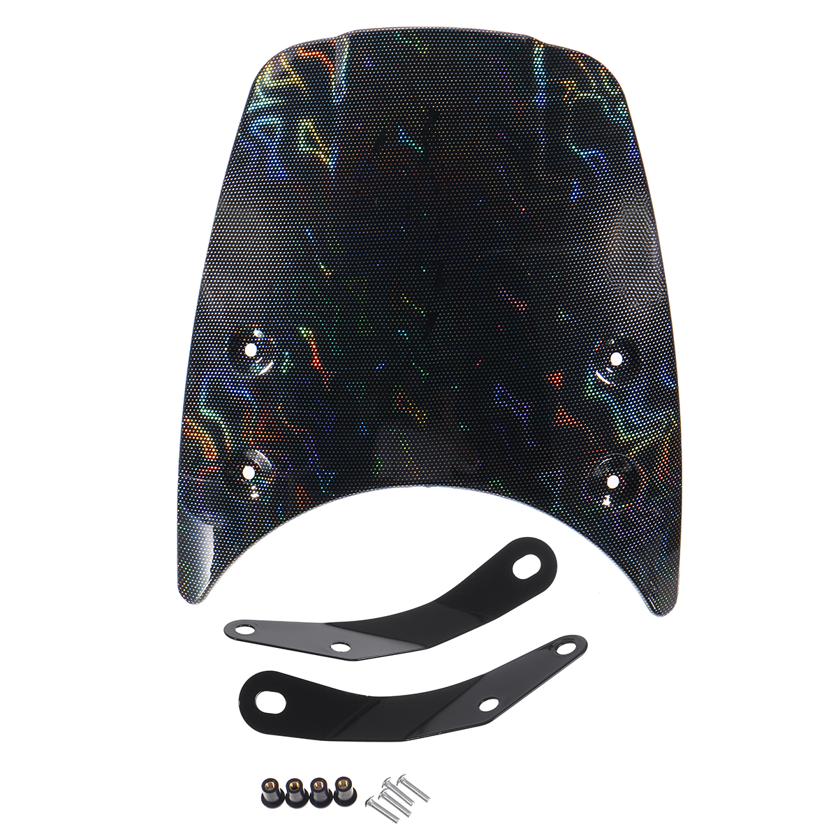 5-7-Inch-Universal-Fitting-For-Round-Headlights-Motorcycle-Windshield-Windscreen-Kit-1703370