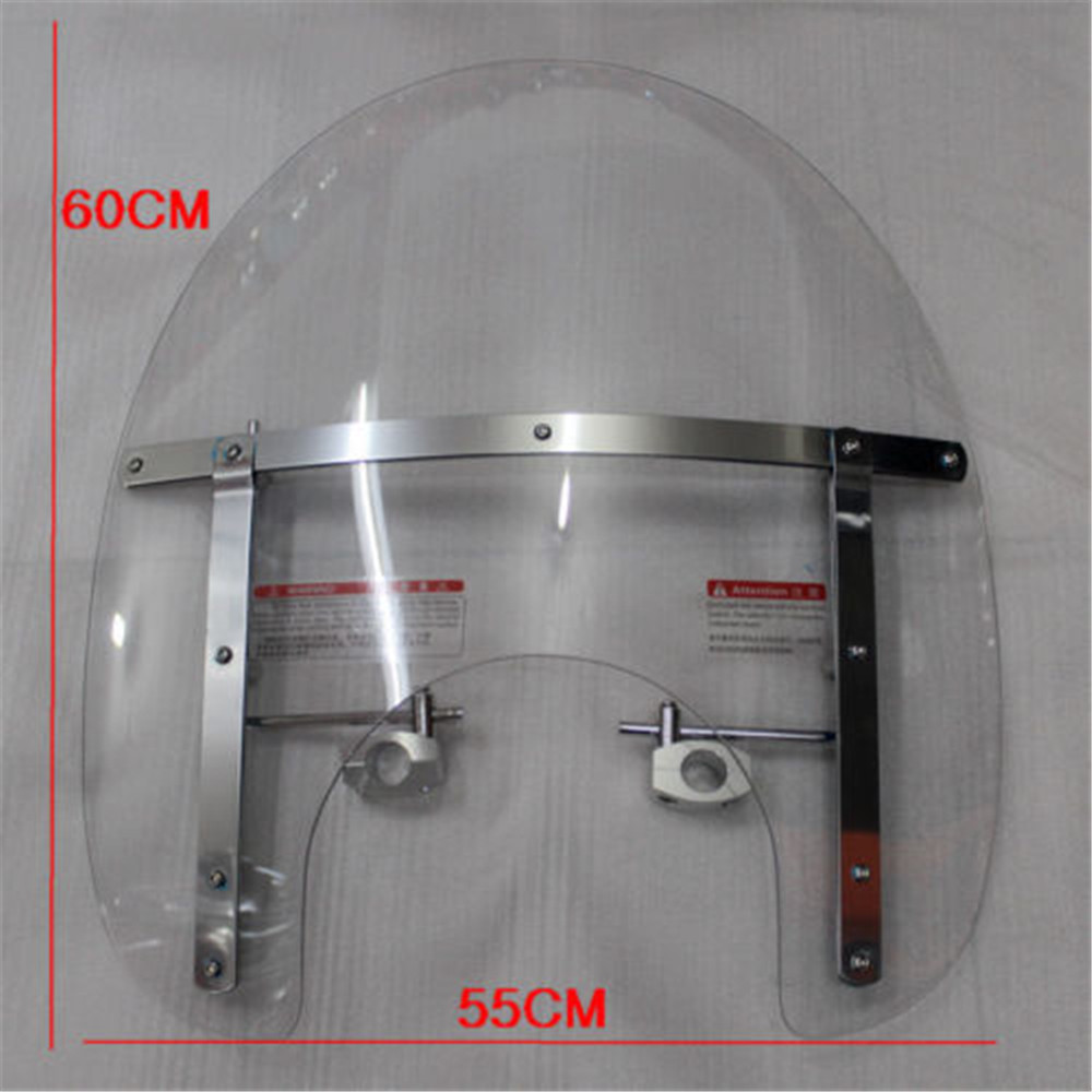 78quot--1quot-High-Motorcycle-Motorbike-Deflector-Clear-Windshield-Windscreen-1328299
