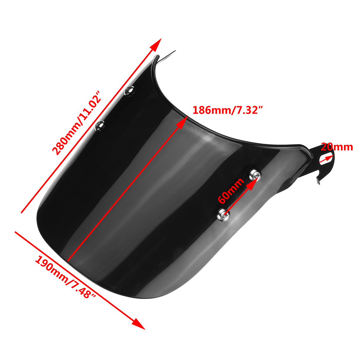 Black-Windshield-Windscreen-For-5inch-7inch-Round-Headlights-Motorcycle-Universal-1518614