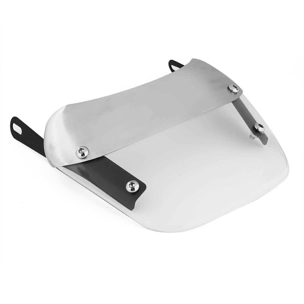 Clear-Front-Windshield-Windscreen-Bracket-For-Motorcycle-5quot--7quot-Round-Headlights-1603417