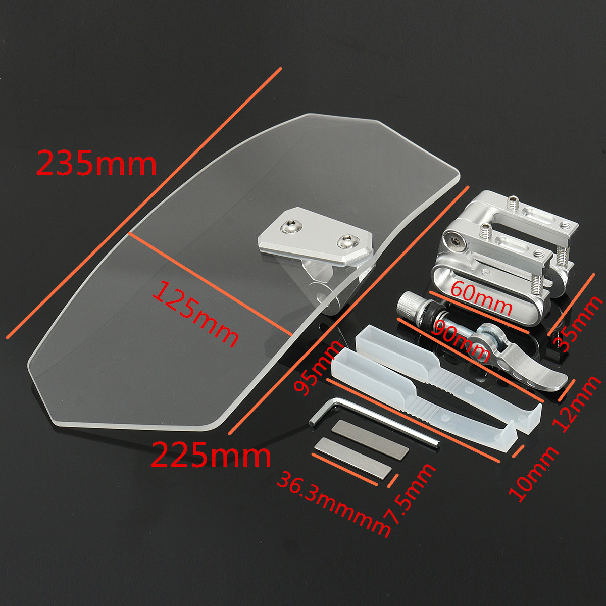 Motorcycle-Universal-Clear-Windshield-Windscreedn-Screen-Protector-Sport-Bike-1739772