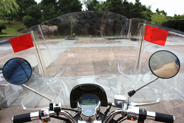 Motorcycle-Windscreen-Transparent-Clear-Cover-Pad-Wind-Deflector-Flexible-Review-Mirrors-For-Electri-1061449