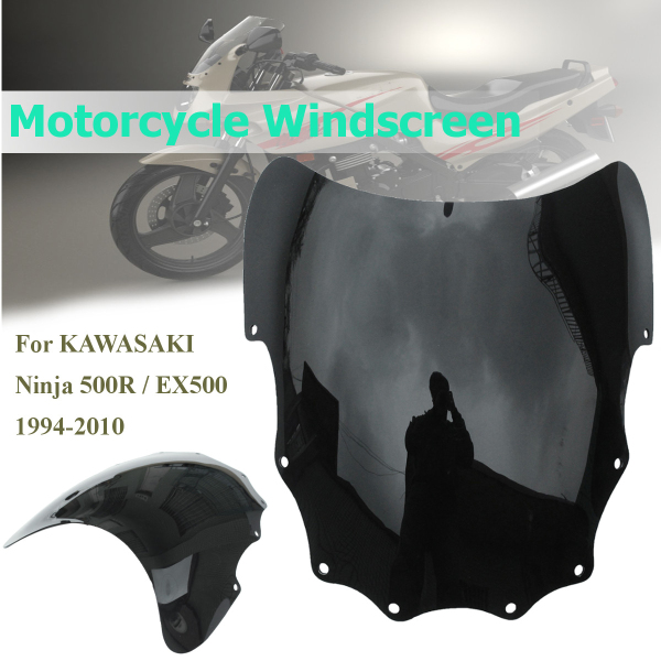 Motorcycle-Windscreen-Windshield-For-Kawasaki-Ninja-EX-500-500R-1994-2010-1229426