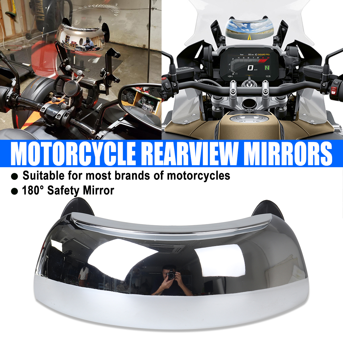 Motorcycle-Windshield-180deg-Safety-Mirror-Wide-Angle-Spherical-Fits-For-BMW-For-Honda-1722984