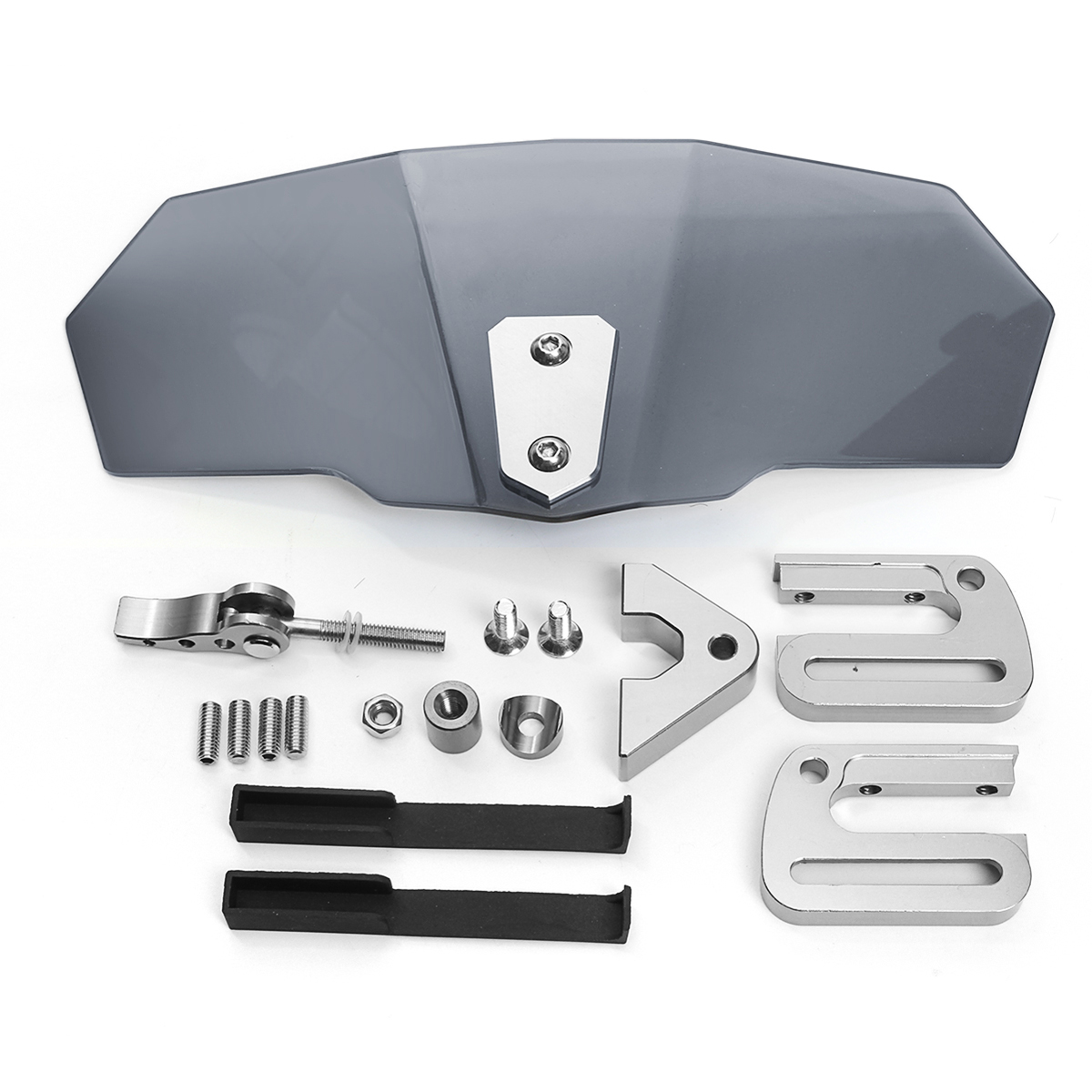 Motorcycle-Windshield-Screen-Extension-Spoiler-Wind-Deflector-Adjustable-Clip-On-Universal-1697056